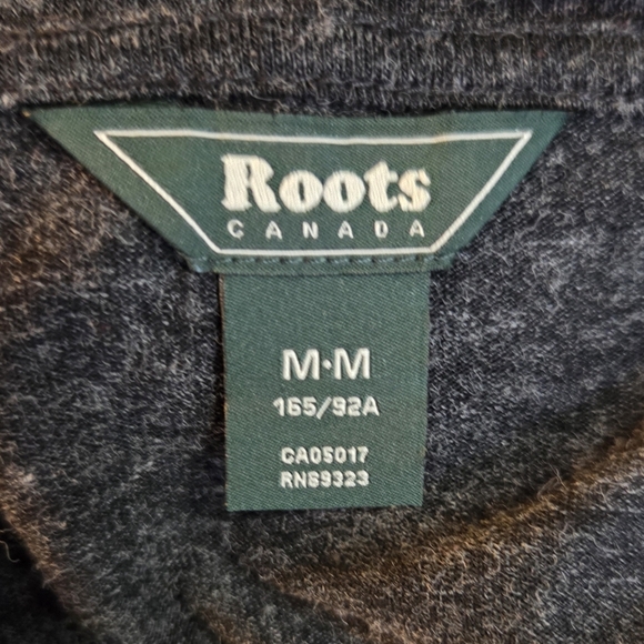 Roots Charcoal Long Sleeve Tee Size Med - Picture 4 of 6